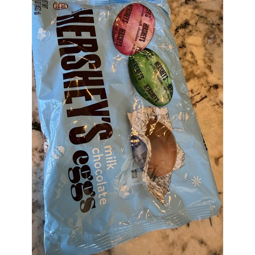 Hershey's Milk Chocolate Eggs 16 oz Bag Foil Wrapped Candy Easter 2/27 Treats